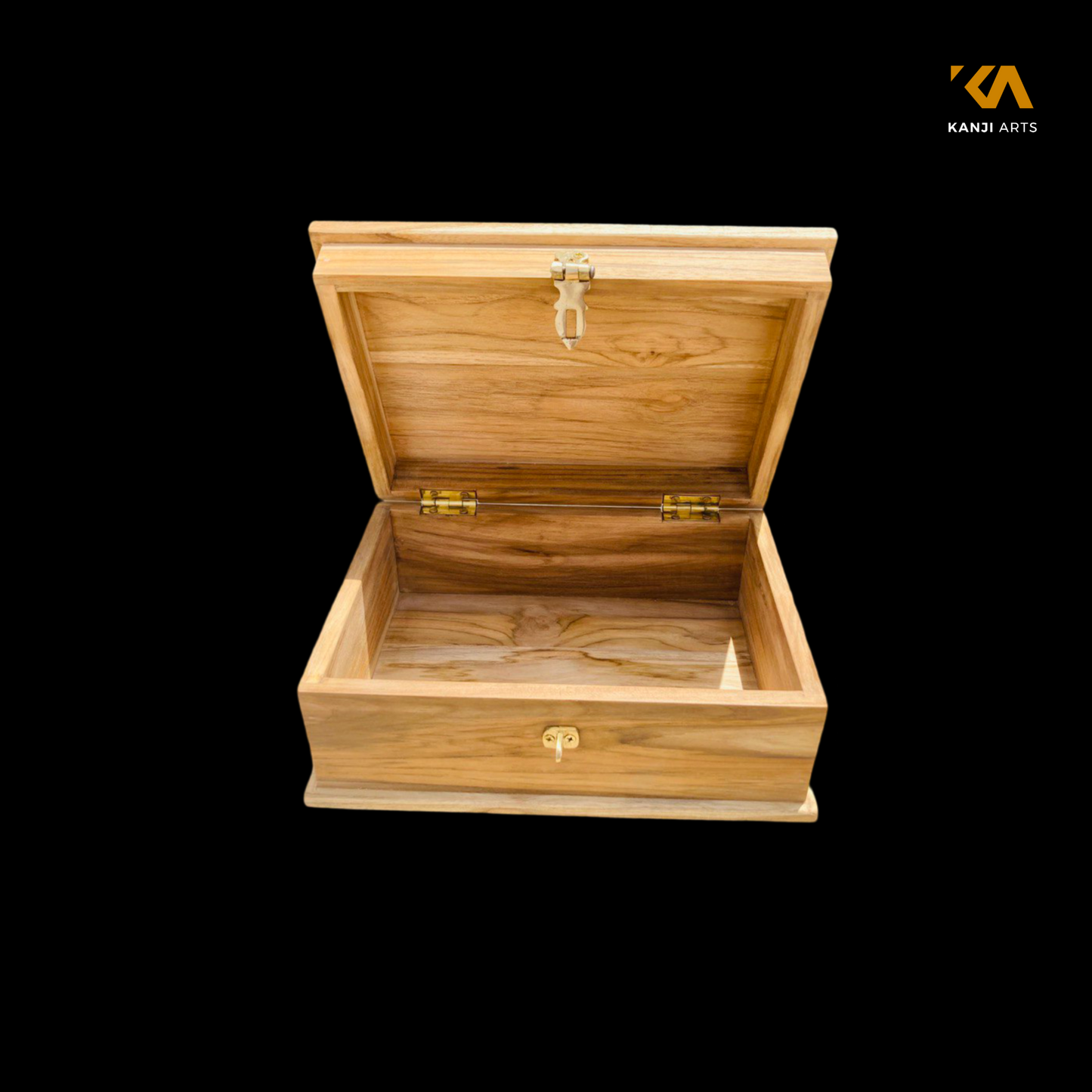 Wood Storage Box for Home and Office Decorative Box with Brass Latch Wooden Storage Boxes for Home Decor Shelf Table display